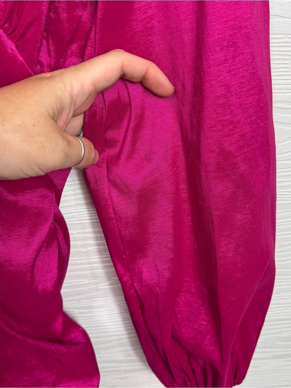 Lovers & Friends Magenta Pink LORENZA MINI DRESS Long Sleeve V-Neck - Picture 10 of 10